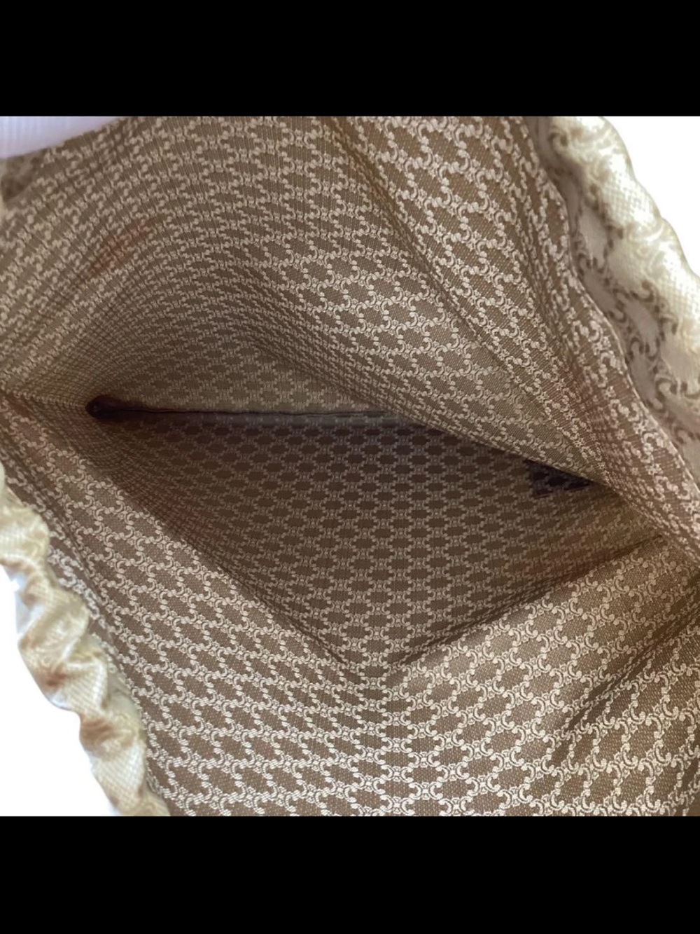 Celine Beige Monogram Drawstring Backpack - Picture 12 of 13